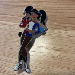 Harley Quinn x Princess Jasmine Enamel Pin